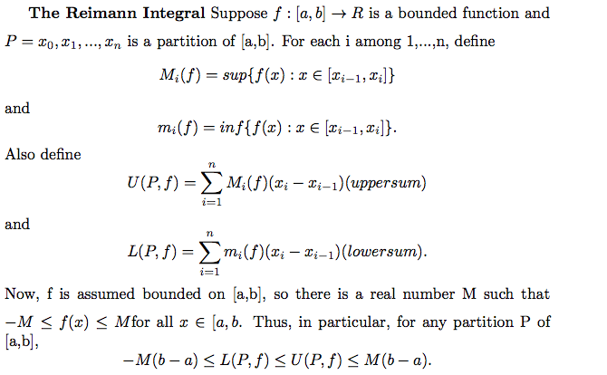Riemann Integral